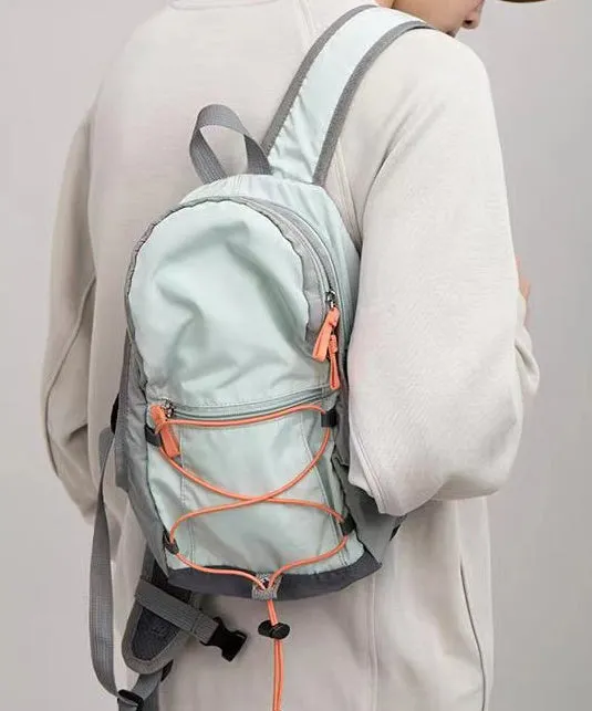 Boutique Purple Zippered Patchwork Outdoors Backpack Bag ML2228