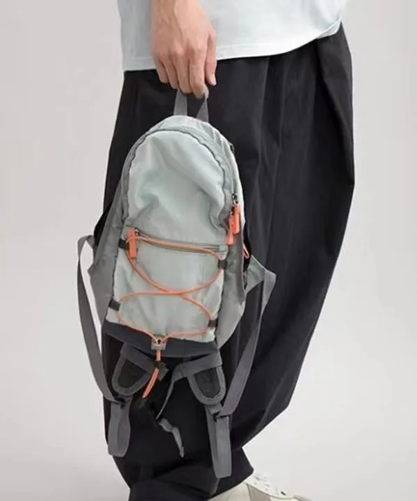Boutique Purple Zippered Patchwork Outdoors Backpack Bag ML2228