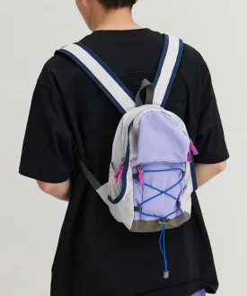 Boutique Purple Zippered Patchwork Outdoors Backpack Bag ML2228