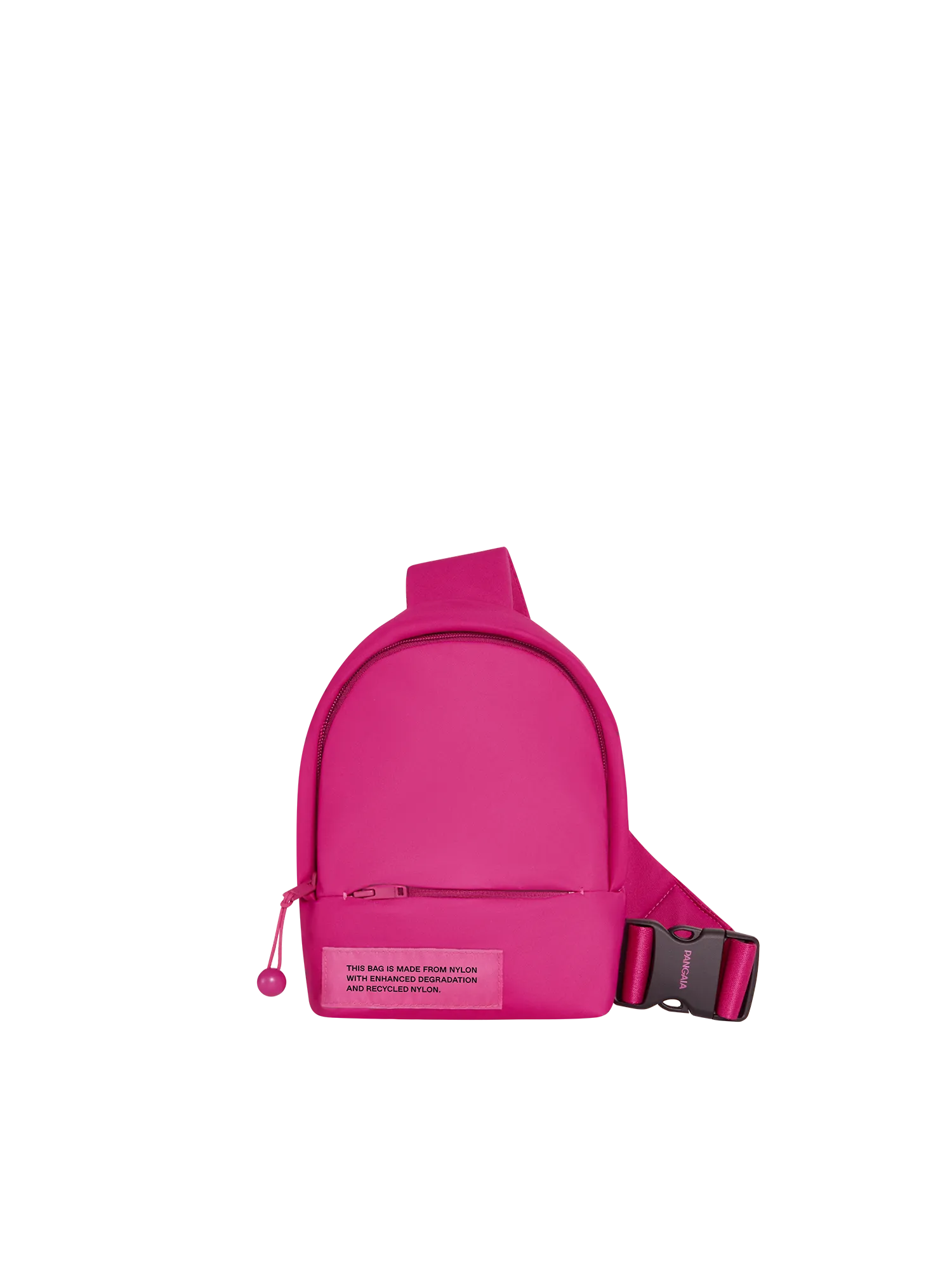 Nylon Cross-Body Bag—foxglove pink