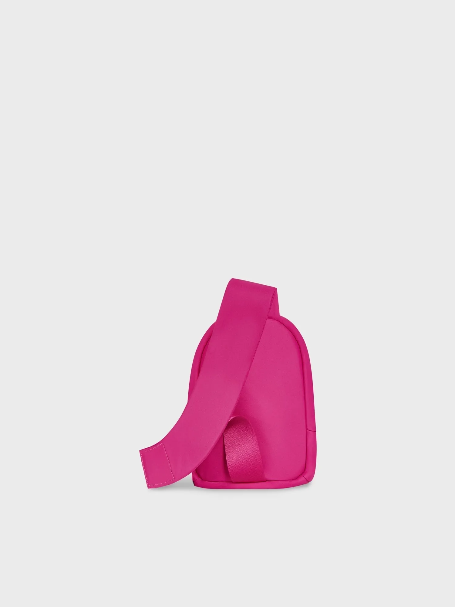 Nylon Cross-Body Bag—foxglove pink