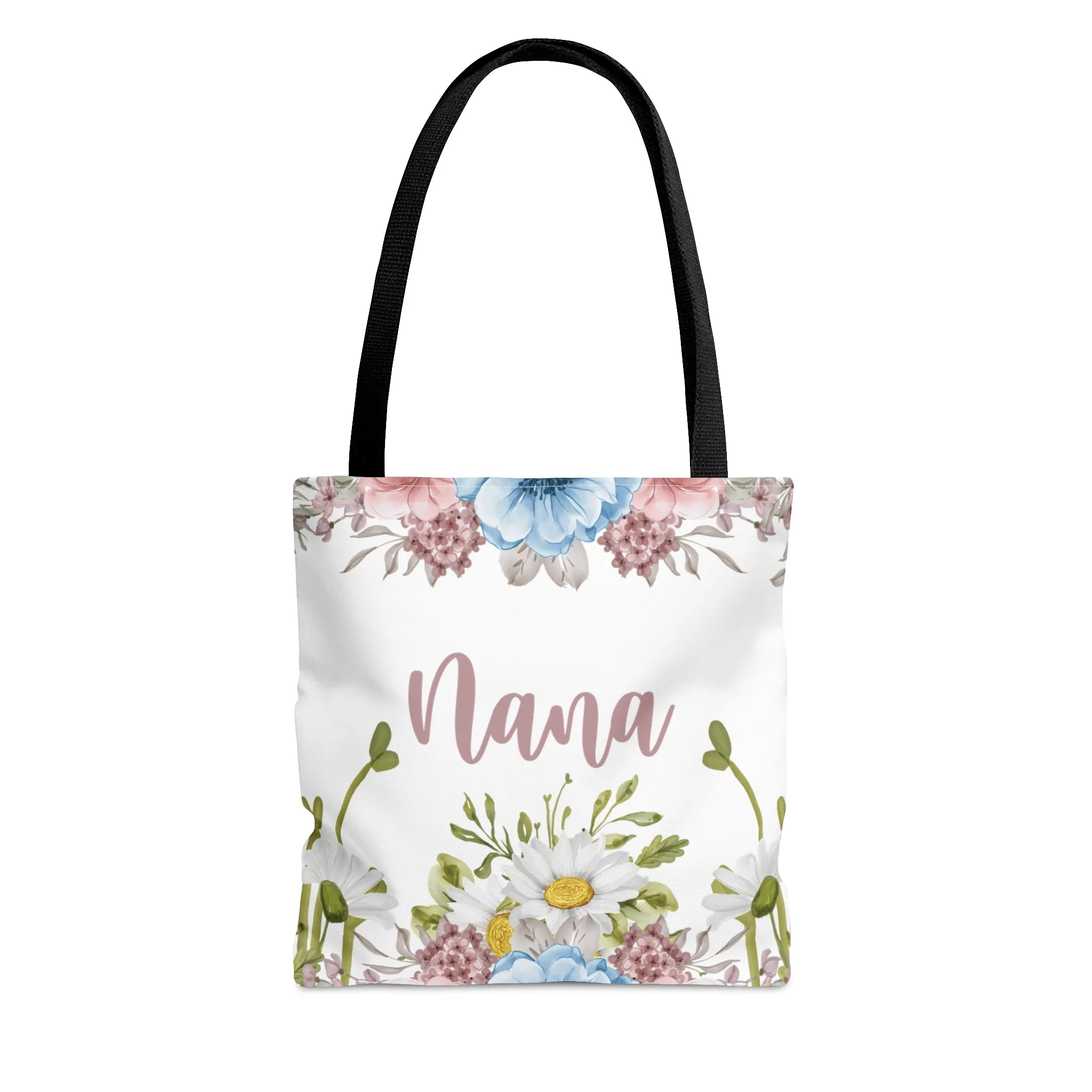 Personalised/Non-Personalised Tote Bag, Floral, Nana, Tote bag