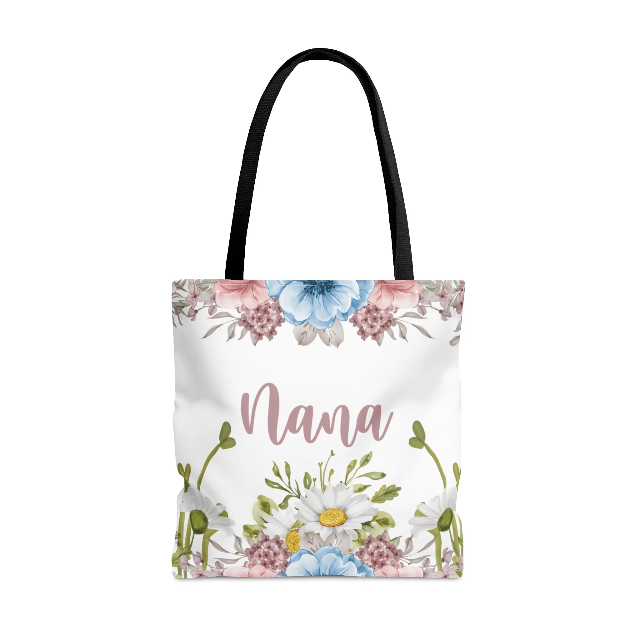 Personalised/Non-Personalised Tote Bag, Floral, Nana, Tote bag