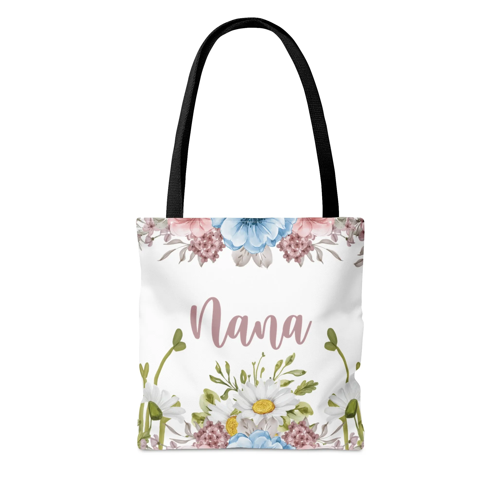 Personalised/Non-Personalised Tote Bag, Floral, Nana, Tote bag
