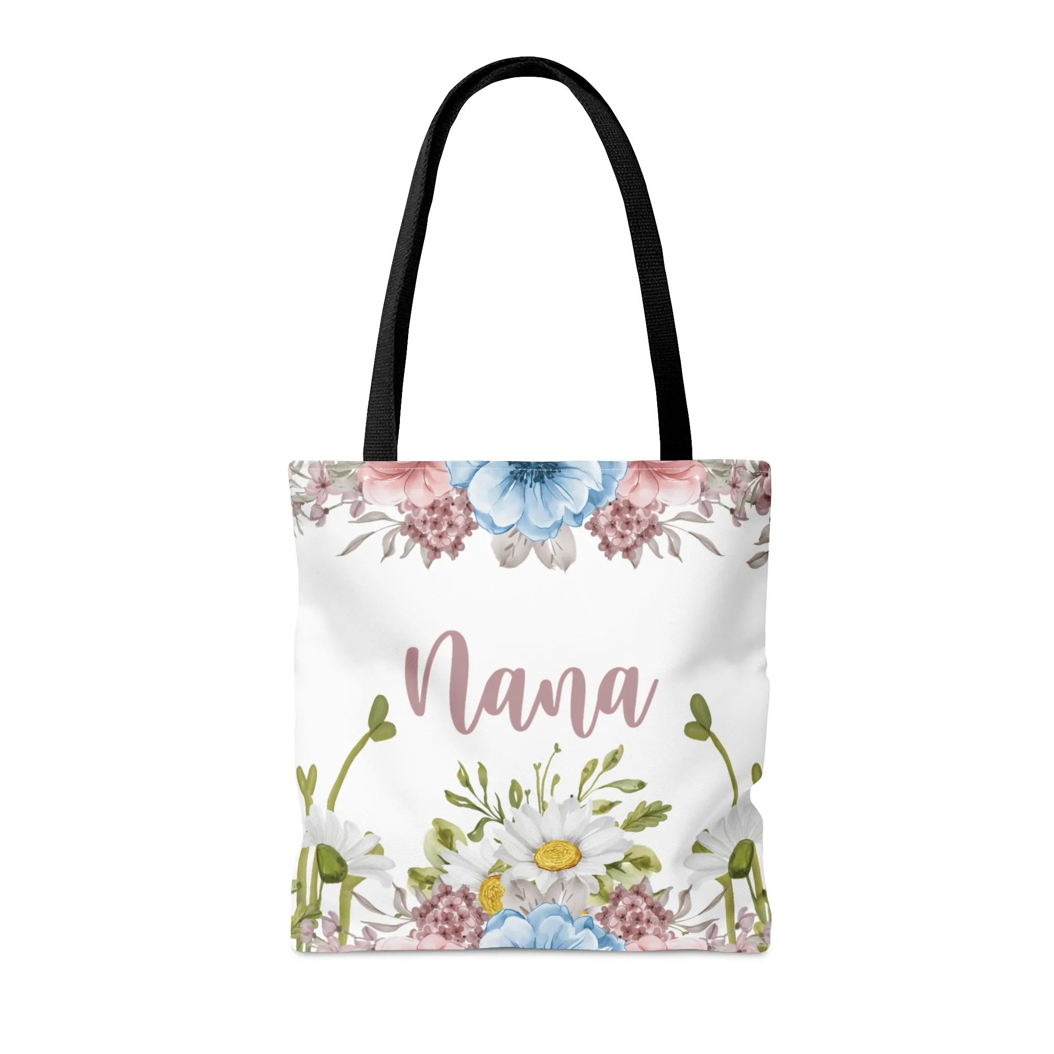 Personalised/Non-Personalised Tote Bag, Floral, Nana, Tote bag