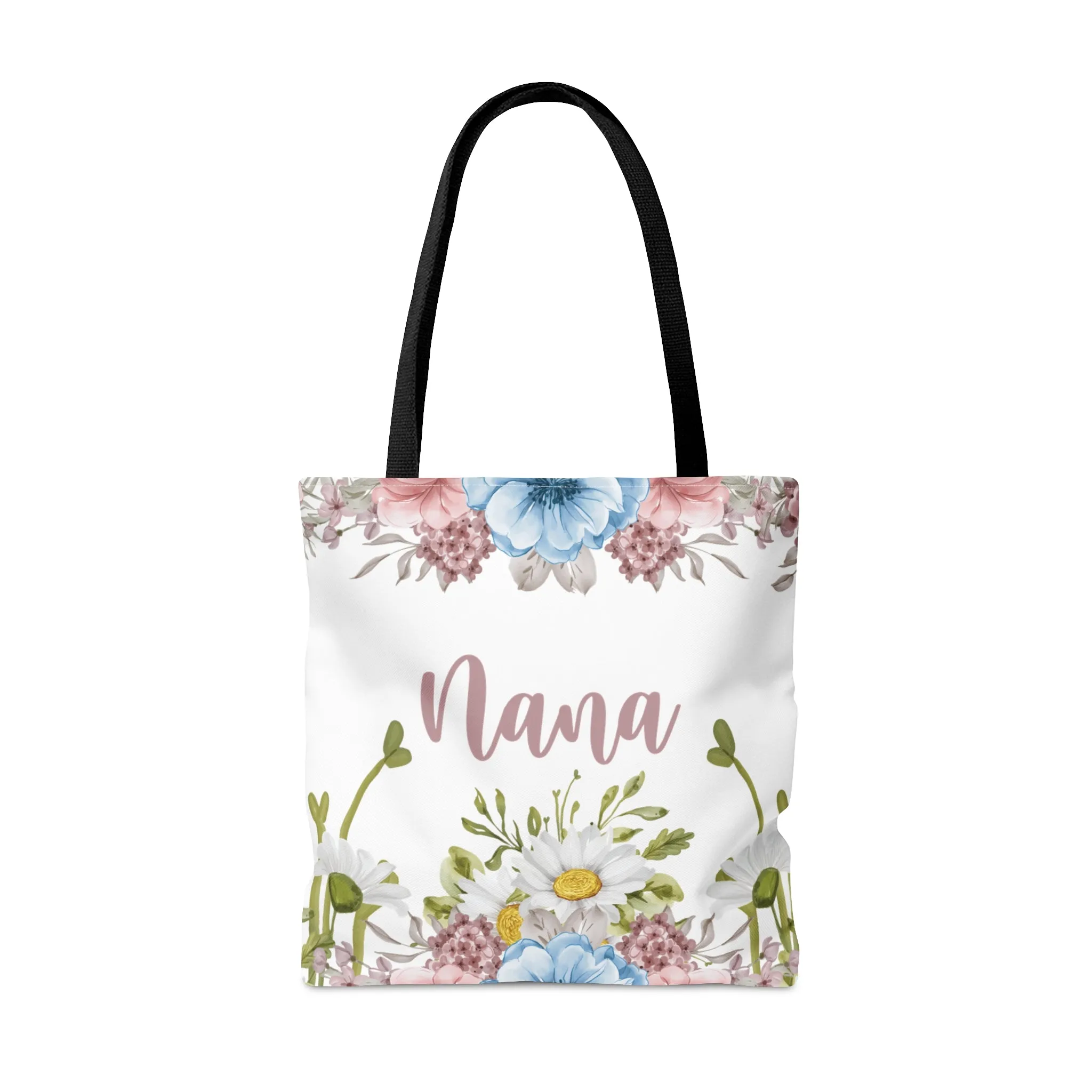 Personalised/Non-Personalised Tote Bag, Floral, Nana, Tote bag
