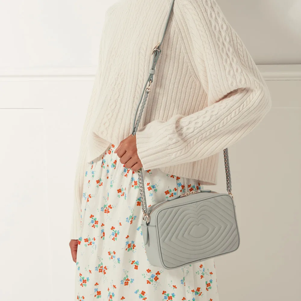 SHAGREEN LIP RIPPLE QUILTED LEATHER BELLA CROSSBODY BAG
