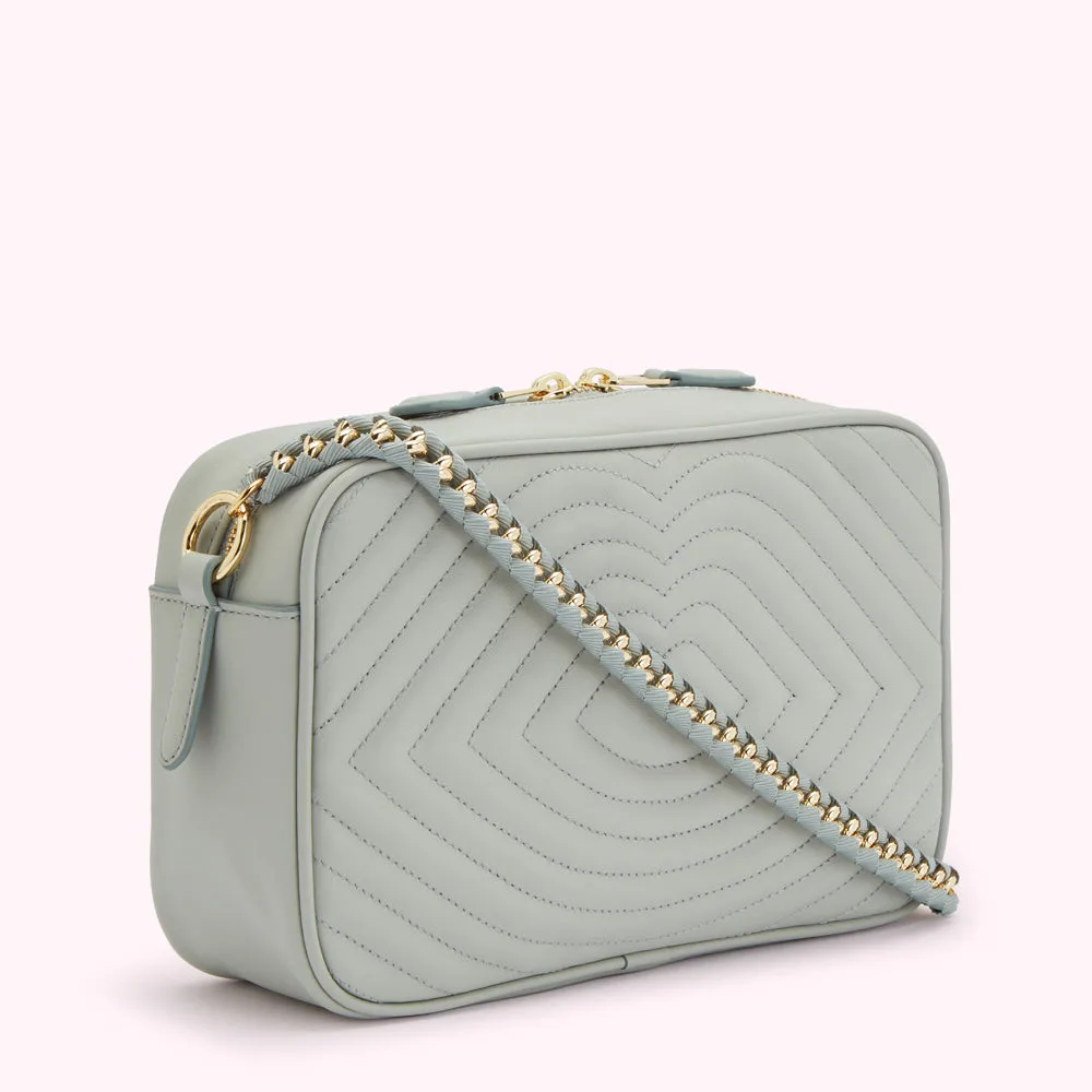 SHAGREEN LIP RIPPLE QUILTED LEATHER BELLA CROSSBODY BAG