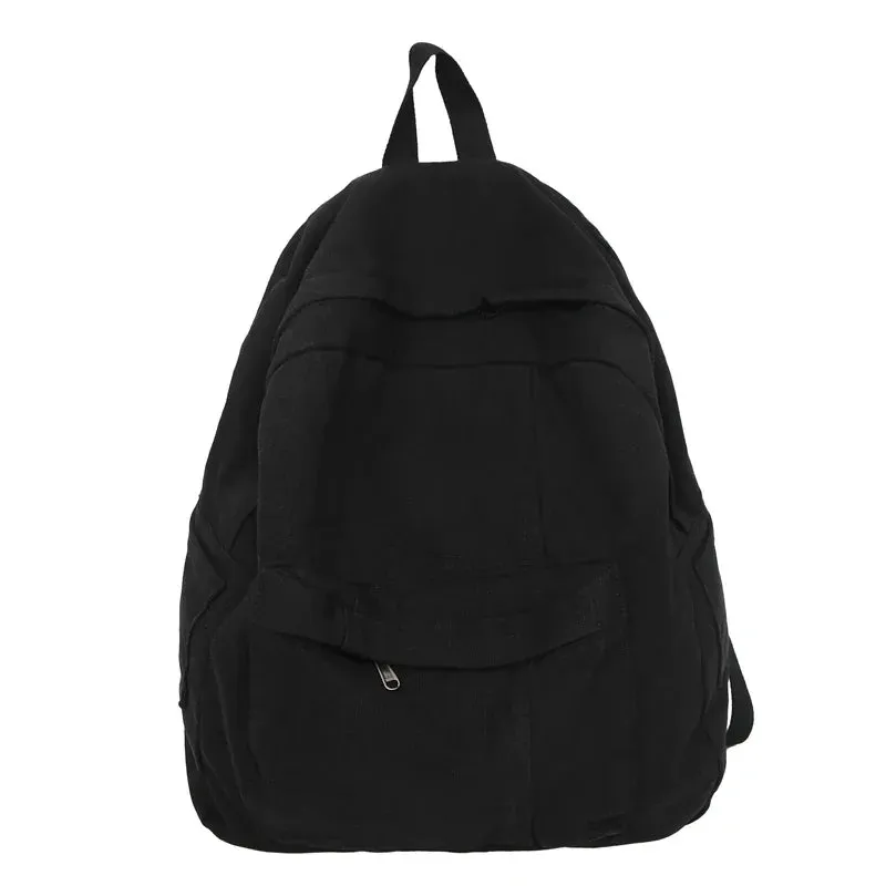 Uniwim Canvas Women's Backpack Vintage Shoulders Bag College Knapsack Patchwork Packbag Travel Rucksack Student Mochila Y2K Book Bag