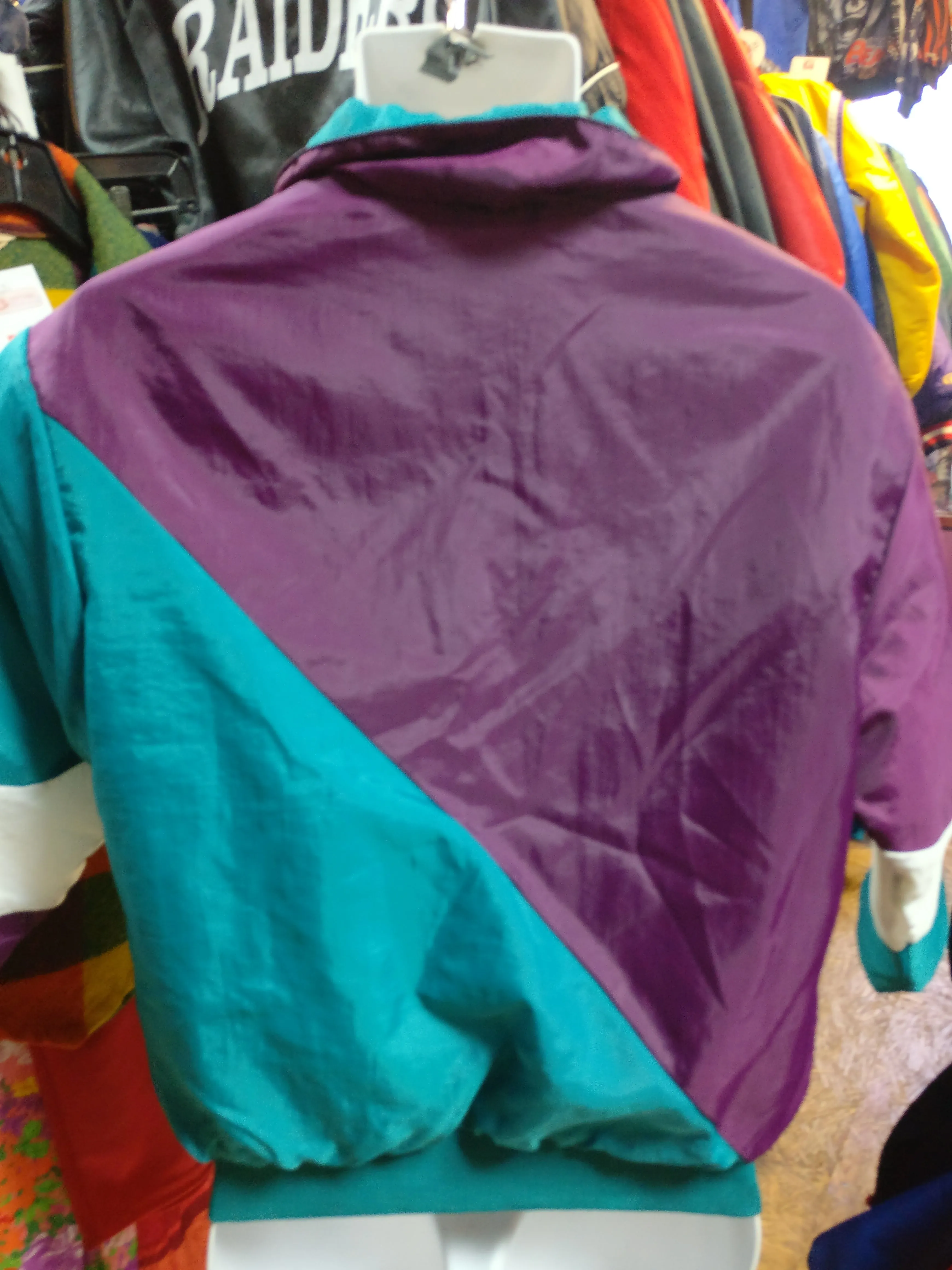 Vtg 90s ANAHEIM MIGHTY DUCKS NHL Swingster Nylon Jacket YL (Deadstock)